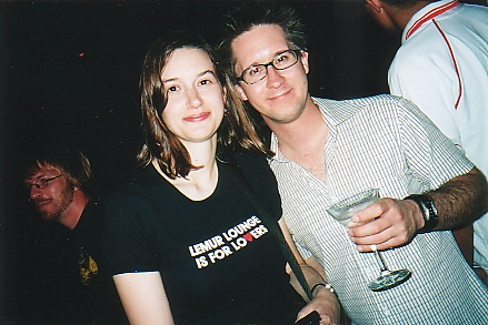 Christine Moritz and Matthew Semancik at the
 Los Angeles event Transistor Lounge, Sept. 22, 2004